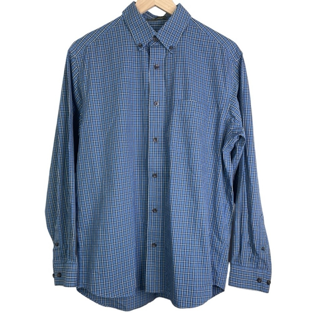 Eddie Bauer Men’s Wrinkle Resistant Long Sleeve Plaid Button Shirt